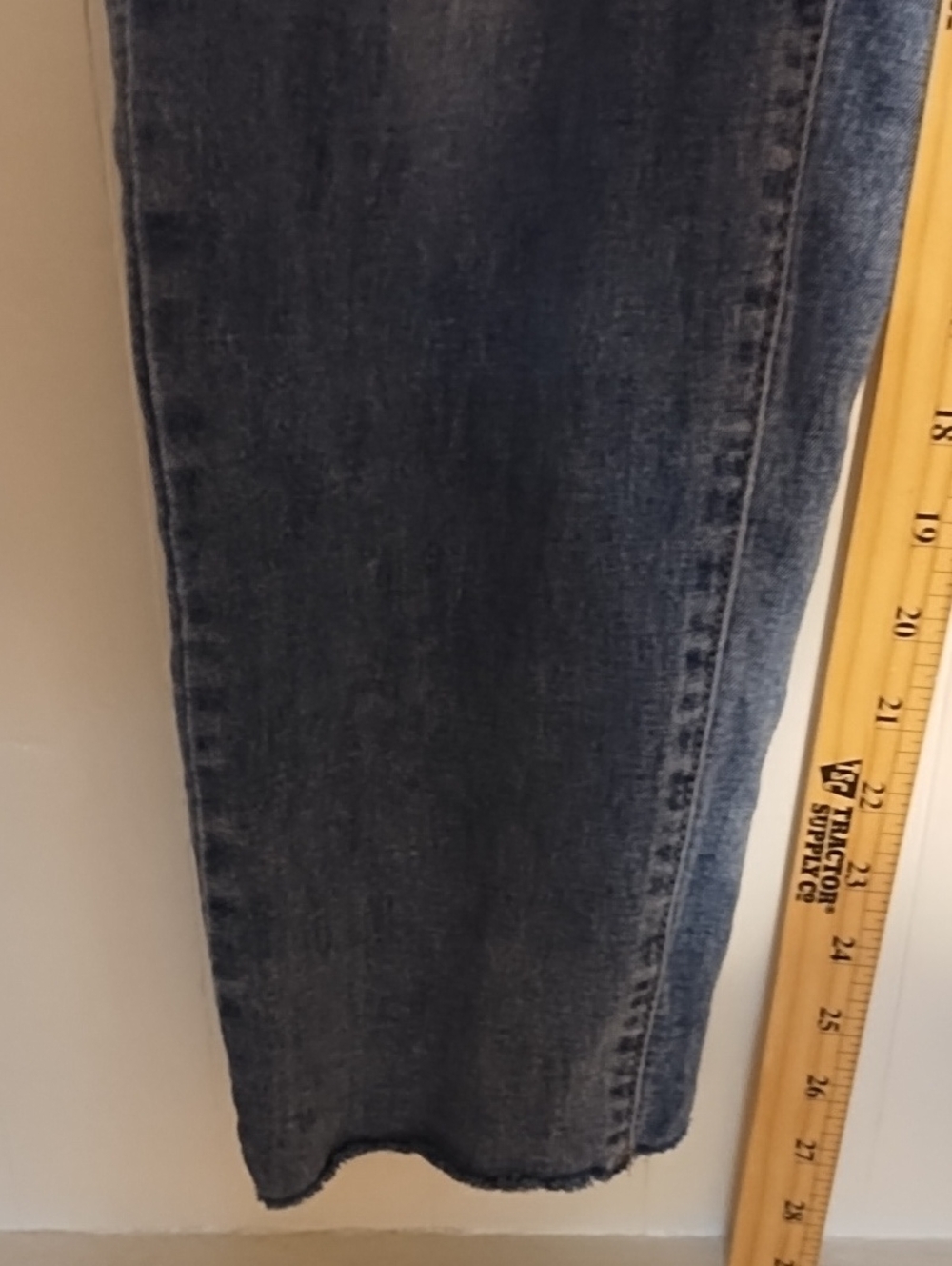 Women’s Blue Denim Distressed Overalls VGC Tattered Size Large. - Picture 5 of 10
